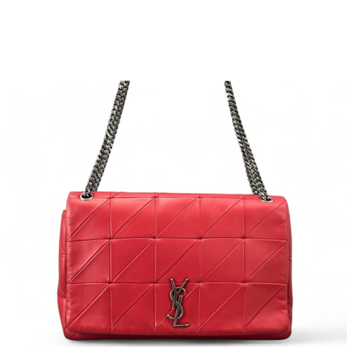 Yves Saint Laurent Shoulder Bag Calfskin Red Yves Saint Laurent Shoulder Bag Calfskin Red