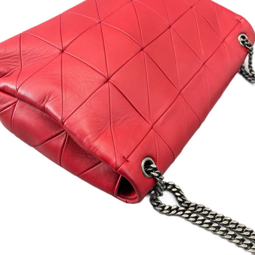 Yves Saint Laurent Shoulder Bag Calfskin Red Yves Saint Laurent Shoulder Bag Calfskin Red