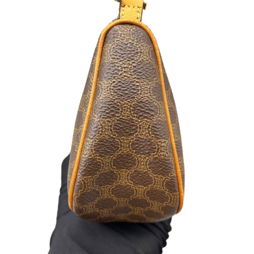 Celine Triomphe Hobo Triomphe Brown