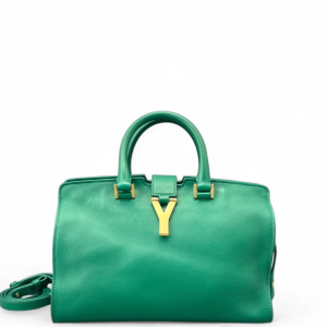 Yves Saint Laurent Small Cabas Chyc Calfskin Green
