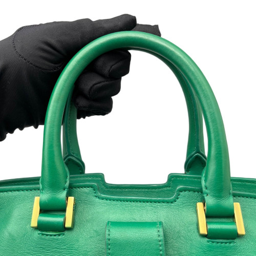 Yves Saint Laurent Small Cabas Chyc Calfskin Green