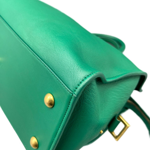 Yves Saint Laurent Small Cabas Chyc Calfskin Green
