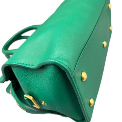 Yves Saint Laurent Small Cabas Chyc Calfskin Green