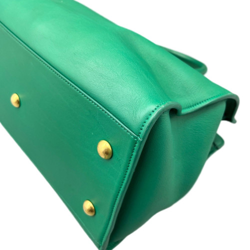 Yves Saint Laurent Small Cabas Chyc Calfskin Green