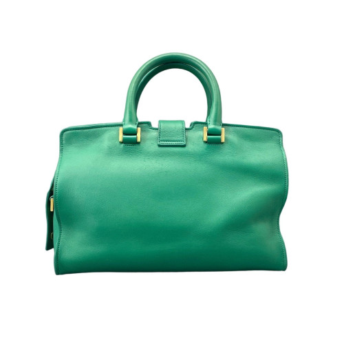 Yves Saint Laurent Small Cabas Chyc Calfskin Green