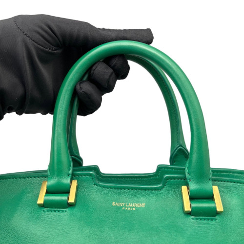 Yves Saint Laurent Small Cabas Chyc Calfskin Green