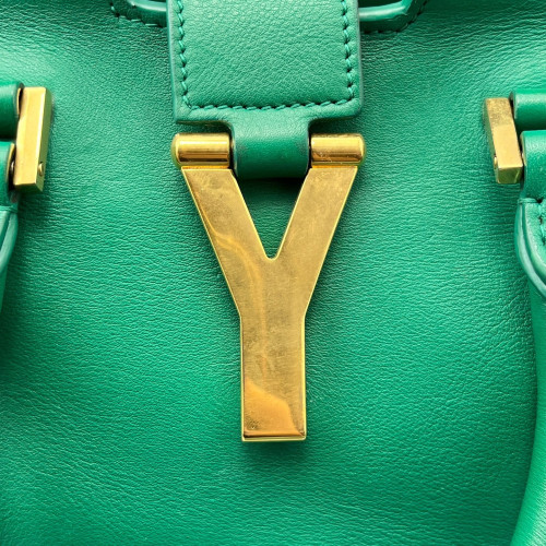 Yves Saint Laurent Small Cabas Chyc Calfskin Green