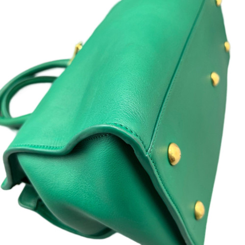Yves Saint Laurent Small Cabas Chyc Calfskin Green