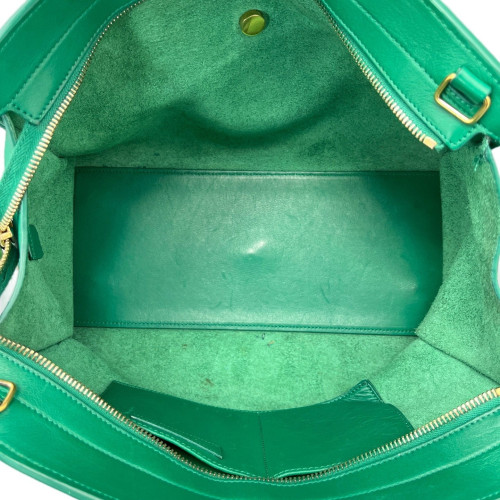 Yves Saint Laurent Small Cabas Chyc Calfskin Green