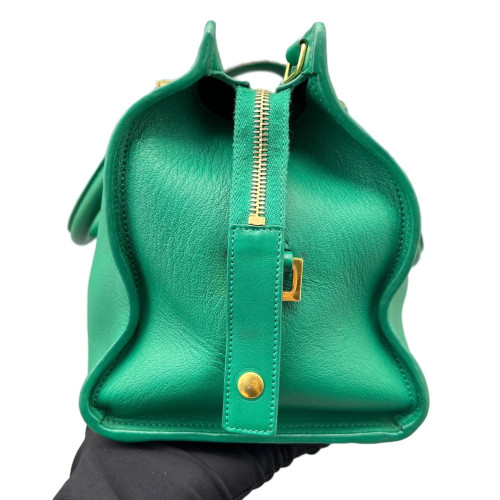 Yves Saint Laurent Small Cabas Chyc Calfskin Green