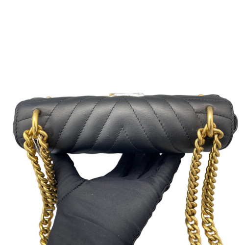 Louis Vuitton New Wave Chain Bag PM Calfskin Black