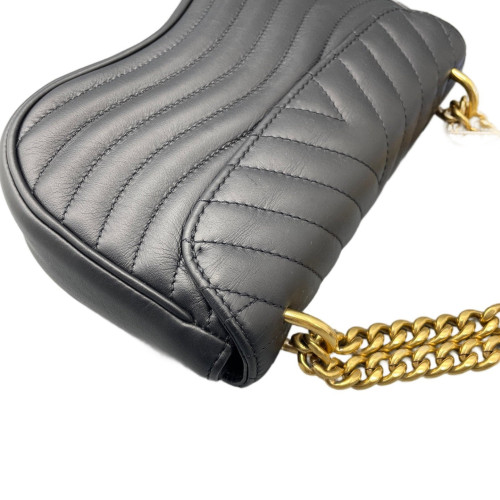 Louis Vuitton New Wave Chain Bag PM Calfskin Black