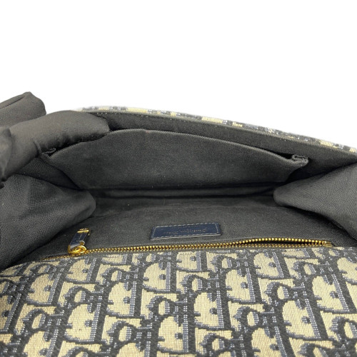 Dior 30 Montaigne Flap Bag Oblique Navy Beige