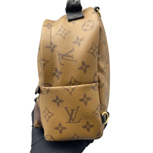 Louis Vuitton Palm Springs Backpack Mini Reverse Monogram Brown Black