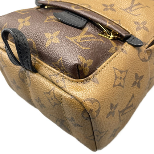 Louis Vuitton Palm Springs Backpack Mini Reverse Monogram Brown Black
