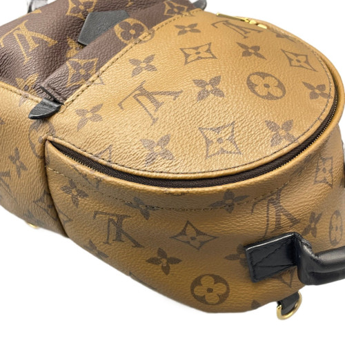 Louis Vuitton Palm Springs Backpack Mini Reverse Monogram Brown Black