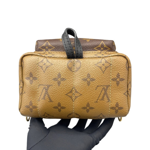 Louis Vuitton Palm Springs Backpack Mini Reverse Monogram Brown Black