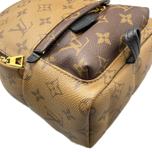 Louis Vuitton Palm Springs Backpack Mini Reverse Monogram Brown Black