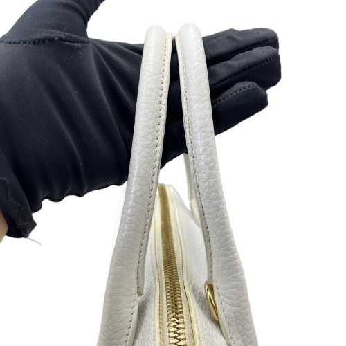 Burberry Two-Way Bag Grained Calfskin White