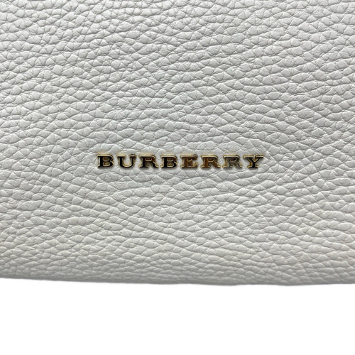Burberry Two-Way Bag Grained Calfskin White