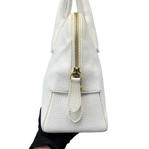 Burberry Two-Way Bag Grained Calfskin White