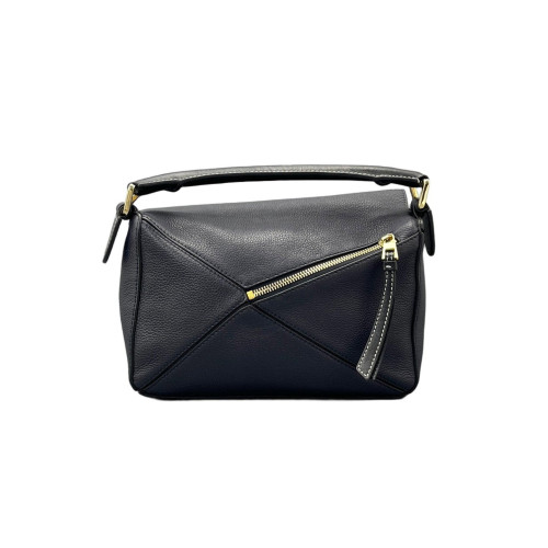 Loewe Small Puzzle Grained Calfskin Navy Black Loewe Small Puzzle Grained Calfskin Navy Black