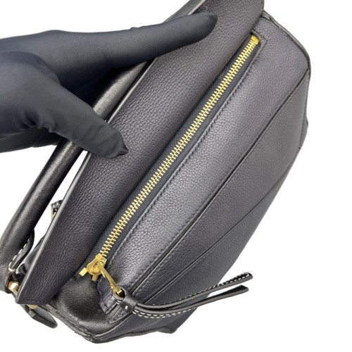 Loewe Small Puzzle Grained Calfskin Navy Black Loewe Small Puzzle Grained Calfskin Navy Black
