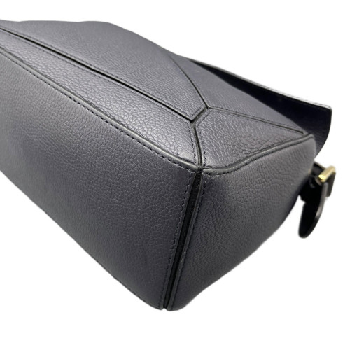 Loewe Small Puzzle Grained Calfskin Navy Black Loewe Small Puzzle Grained Calfskin Navy Black