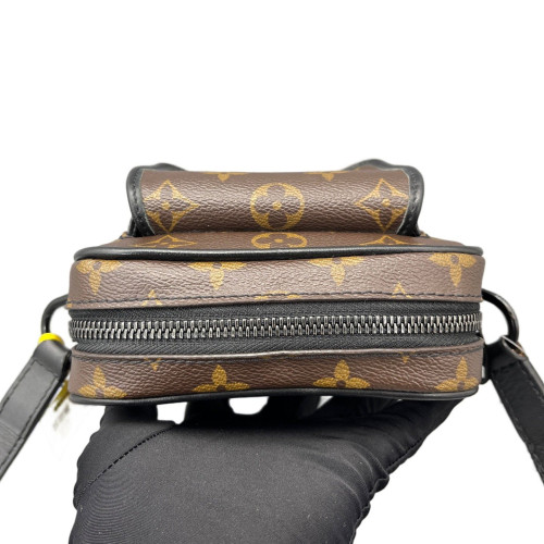 Louis Vuitton Christopher Wearable Wallet Monogram Brown Black