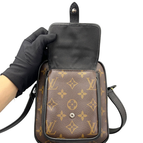 Louis Vuitton Christopher Wearable Wallet Monogram Brown Black