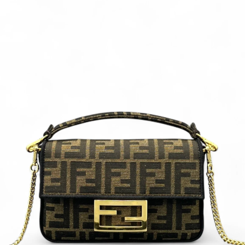 Fendi Mini Baguette Zucca Brown