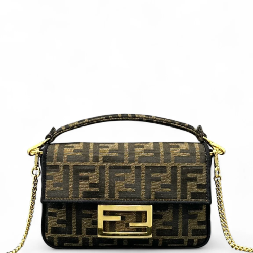 Fendi Mini Baguette Zucca Brown