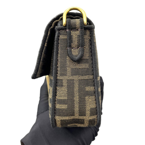 Fendi Mini Baguette Zucca Brown