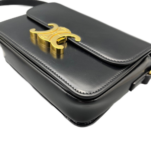 Celine Teen Triomphe Shoulder Bag Smooth Calfskin Black