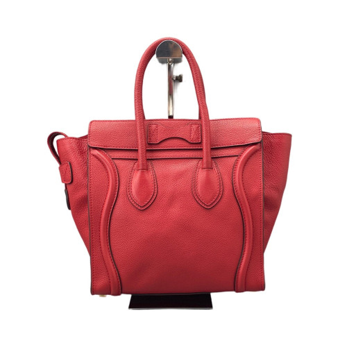 Celine Micro Luggage Grained Calfskin Red