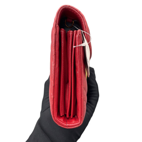 Gucci GG Marmont Chain Wallet Calfskin Red