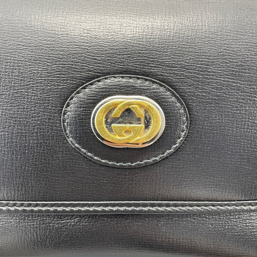 Gucci Shoulder Bag Calfskin Black