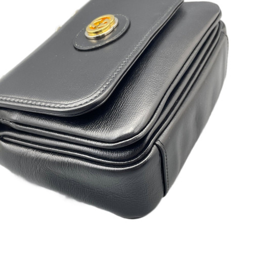 Gucci Shoulder Bag Calfskin Black