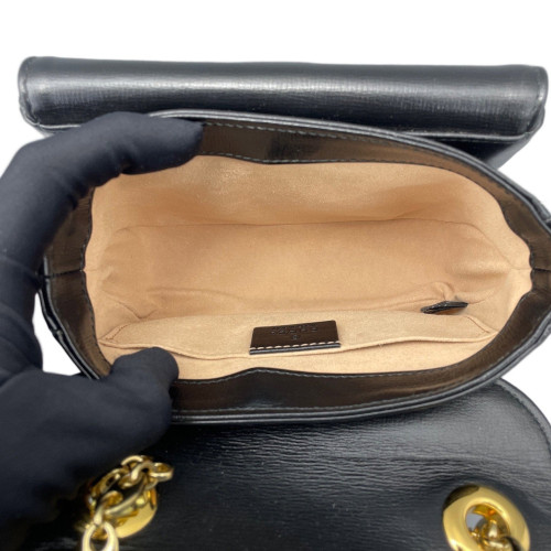 Gucci Shoulder Bag Calfskin Black