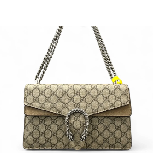 Gucci Meium Dionysus GG Supreme Monogram Camel