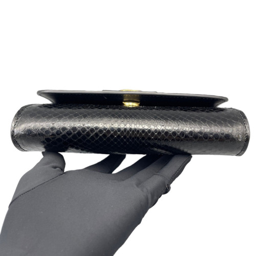 Gucci Bamboo Two-Way Bag Snakeskin Black
