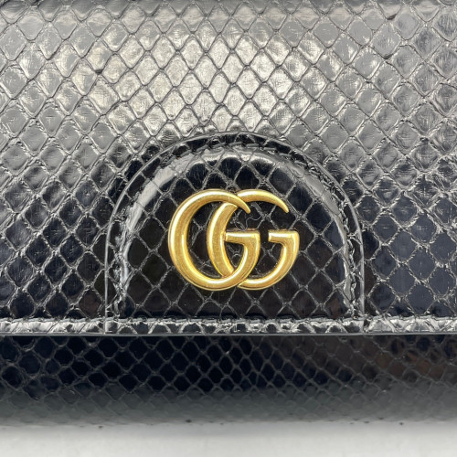 Gucci Bamboo Two-Way Bag Snakeskin Black