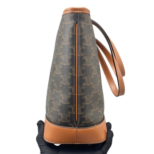 Celine Tote Bag Triomphe Tan Brown