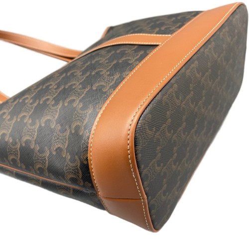 Celine Tote Bag Triomphe Tan Brown