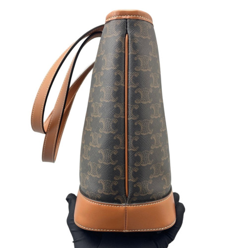 Celine Tote Bag Triomphe Tan Brown