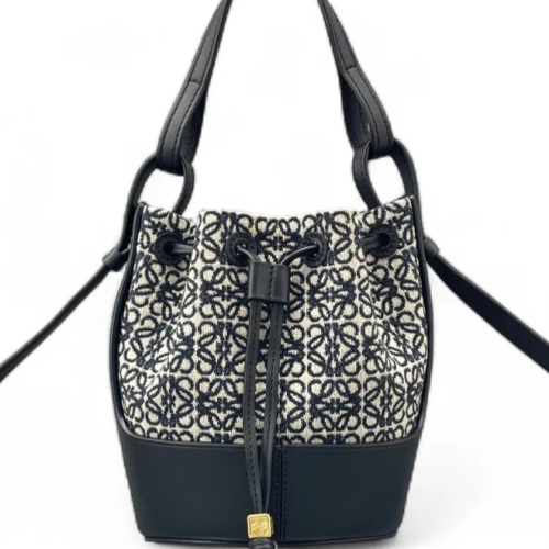 Loewe Bucket Anagram Beige Navy