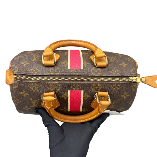 Louis Vuitton Speedy 25 Monogram Brown Red