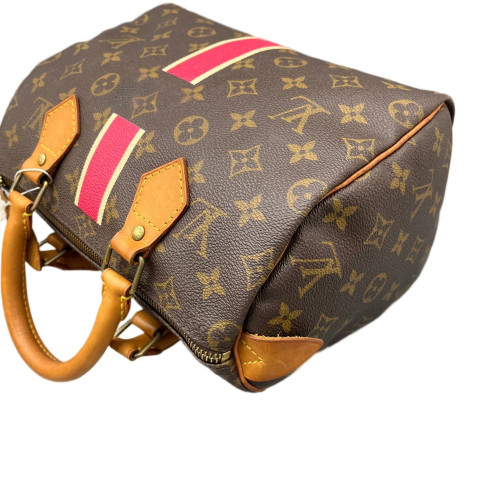 Louis Vuitton Speedy 25 Monogram Brown Red