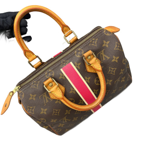 Louis Vuitton Speedy 25 Monogram Brown Red