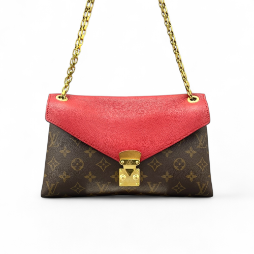 Louis Vuitton Pallas Chain Monogram Brown Red